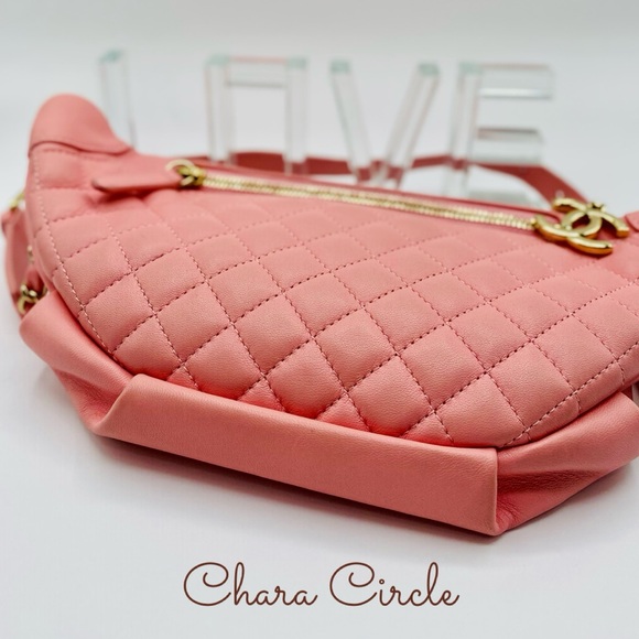 ⭐️SOLD⭐️Chanel Lambskin Quilted Waist Belt Bag Pink - Picture 5 of 12